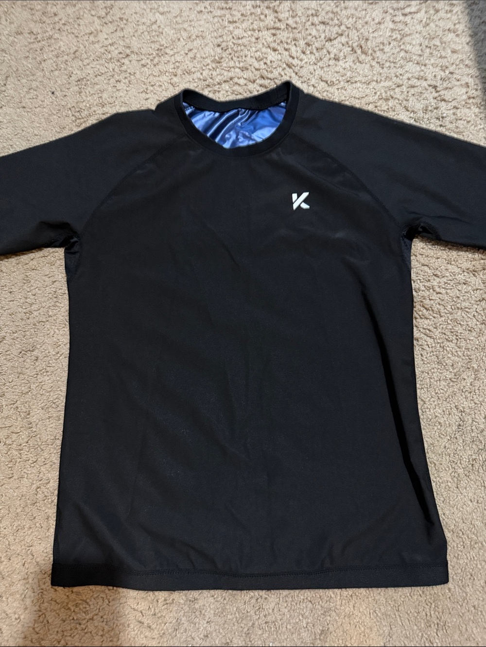 Men's Black Short Sleeve Performance Tee - V-Logo